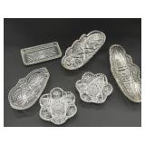 Assorted Cut Glass Serving Dishes - Chips