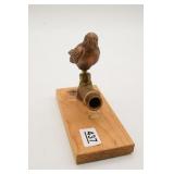 Brass Bird Spigot On Wood