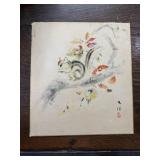 Chipmunk Woodblock Print