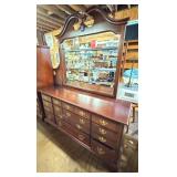 Cherry Triple Dresser With Mirror