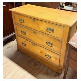 Oak 3 Drawer Chest