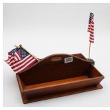 Wooden Cutlery Tray With Flags