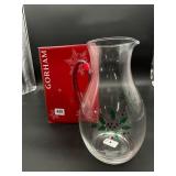 Gorham "Festive Holly" Glass Pitcher