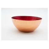 Gold Tone And Red Bowl