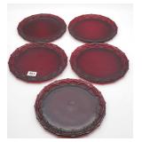Avon Cape Cod Ruby Red Dinner Plates
