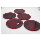 Avon Cape Cod Ruby Red Dinner Plates