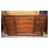Cherry Veneer 5 Drawer Buffet