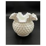 Milk Glass Hobnail Bowl