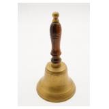 Brass And Wood Handle School Bell