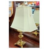 Gold Tone Brass Table Lamp