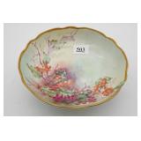 Hand Painted Porcelain Plate Dated 1908 And