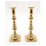 Pair Of Baldwin Brass Candle Sticks 10 In.