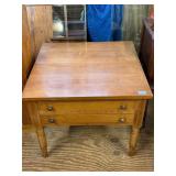 2 Drawer Wooden Side Table