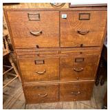 Tiger Oak Filing Cabinet
