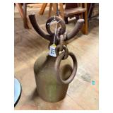 Cast Iron Hanging Bell w/ Wooden Clapper