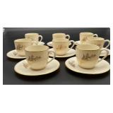 Lenox "Arrowhead" Teacups And Saucers