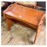 Wood Stool/Bench On Wheels