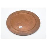 Copper Engraved Round Tray