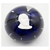 St.Clair President Garfield Glass Paperweight