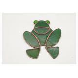 Stained Glass Green Frog