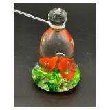 Joe St.Clair Glass Bell Shaped Paperweight
