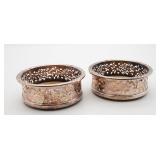 Silver Plate Wine Bottle Coasters