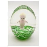 Joe St. Clair Kewpie Doll Glass Paperweight