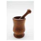 Wooden Mortar And Pestle