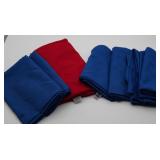 Box Of Red And Blue Table Cloths
