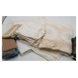 Box Of Assorted Linens And Material