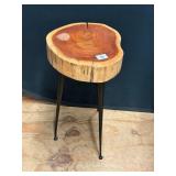 Live Edge Wood Side Table