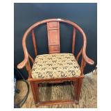 Chinese Ming Style Rosewood Horseshoe Back Arm