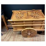 Hand Crafted Folk Art Bar Cart