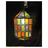 Stained Glass Pendant Lamp On Hook