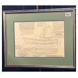 Boat Plans Print of Albemarle Sound Boat