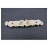 Sailor Carved Bone Double Toothpick Monogramed