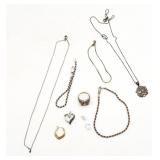 Sterling Silver Lot of Jewelry ~ Some Scrap