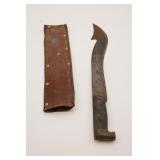 Machete With Leather Sheath By Limb Trim