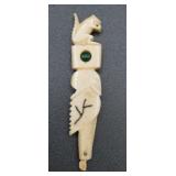 Carved Bone Folding Toothpick
