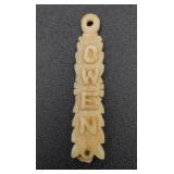 Two Sided Bone Carved Sailor Toothpick
