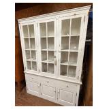 White Painted China Cabinet or Bookcase
