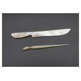 Mother of Pearl Knife and Manicure Tool