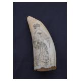 Scrimshaw Carved Woman Image