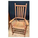 Wooden Slatted Rocking Chair