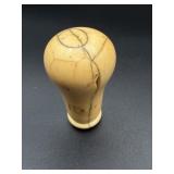 Whalebone Walking Stick Handle Has Cracks