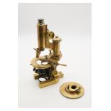 Brass Monocular Microscope By Bausch & Lomb