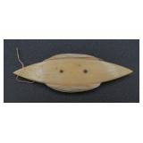 Hand Carved Bone Tatting Shuttle