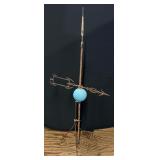 Antique Lightning Rod Weathervane with Blue Glass