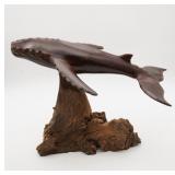 Hand Carved Wooden Humpback Whale