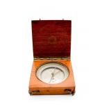 Wooden Travelling Pocket Compass With Brass Catche